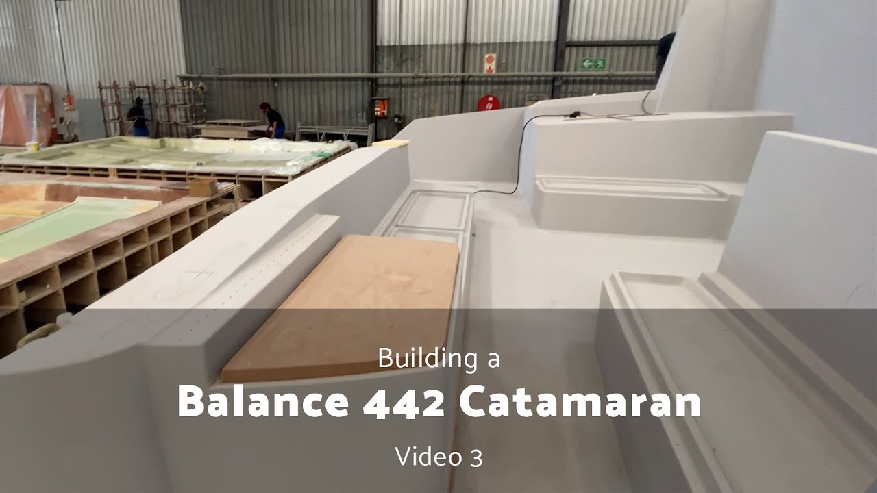 Building a Balance 442 Catamaran III: Cockpit and deck plug & full vessel mock up