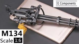 Merakit mainan mini gun M134 || puzzle 4D tembakan mainan