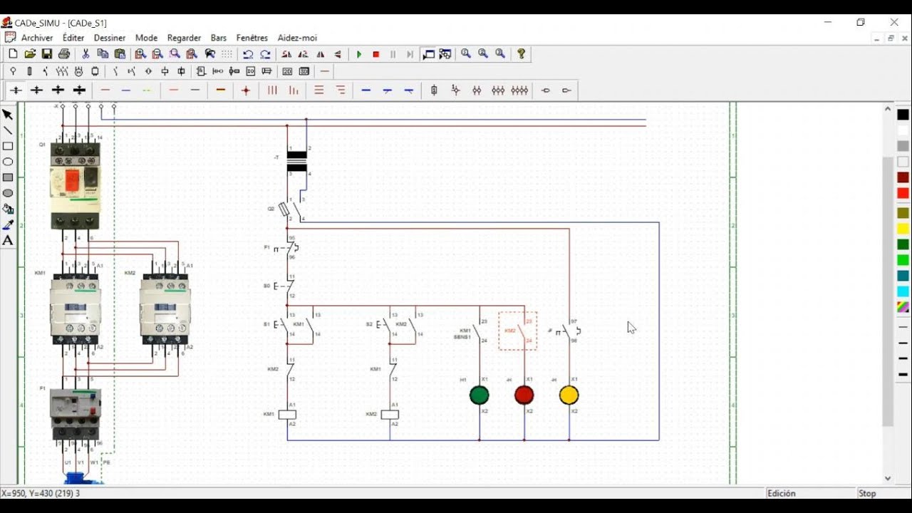 Démarrage Direct Moteur Triphasé - Deux Sens de Rotation avec ...