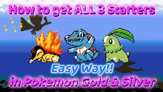 How to get All 3 Starters in Pokemon Gold and Silver | Easy Method