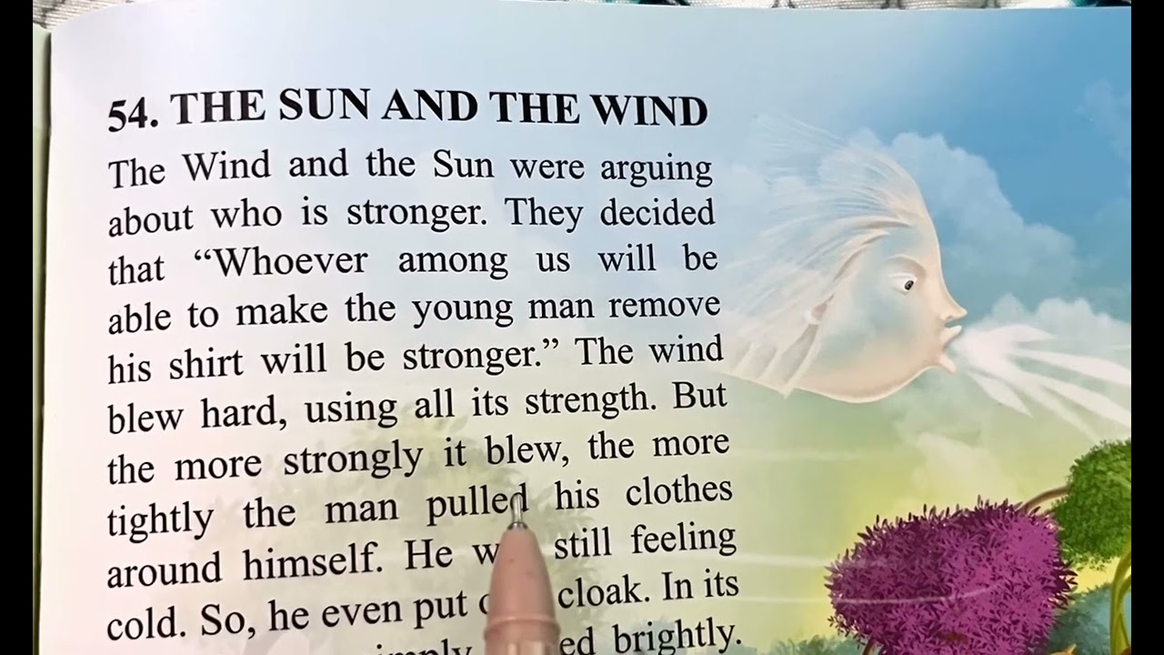 The sun and the wind/ learn English through story with Hindi explanation 