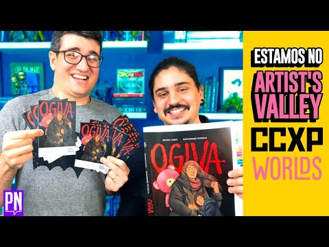 Nossa mesa no Artist's Valley da CCXP Worlds (livros autografados) - Nossa mesa no Artist's Valley da CCXP Worlds (livros autografados)