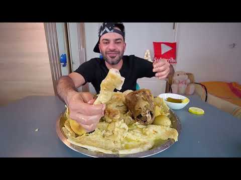 Eating Arabic Food The Head Hands And Feet Of A Lamb 20 Kilos Of Food 