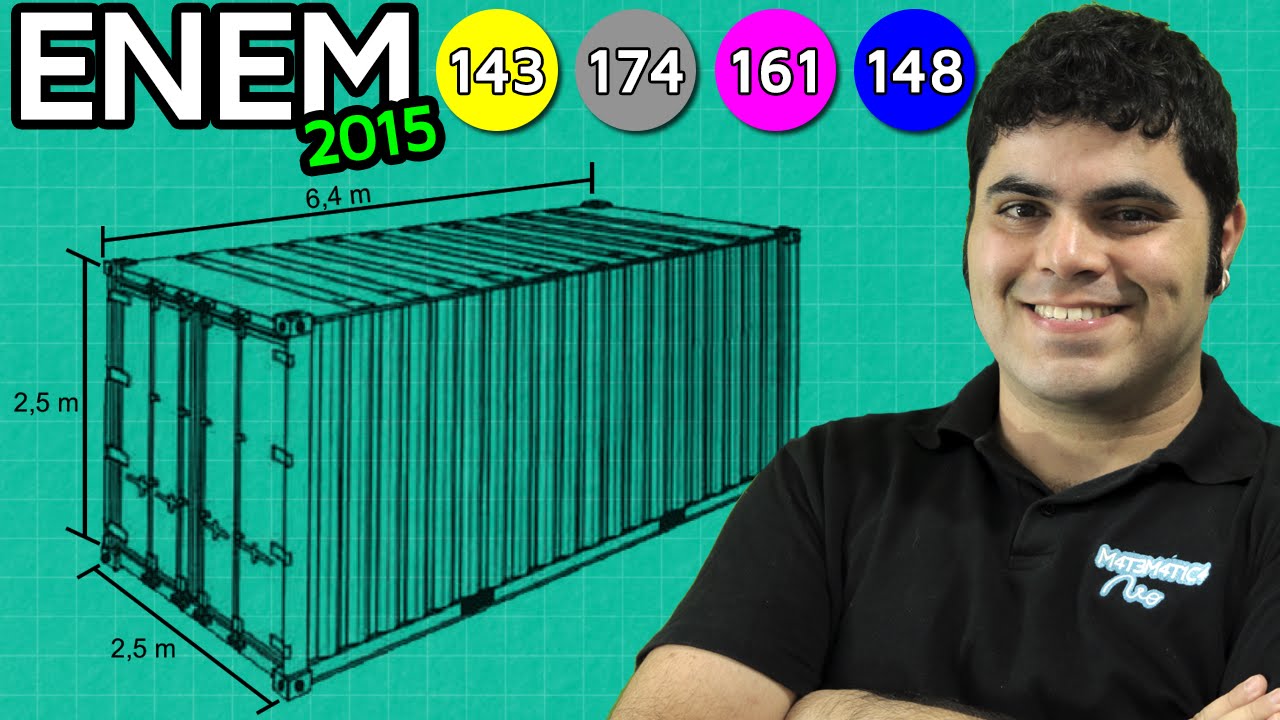 ENEM 2015 Matemática #13 - Empilhamento de Contêineres e Geometria