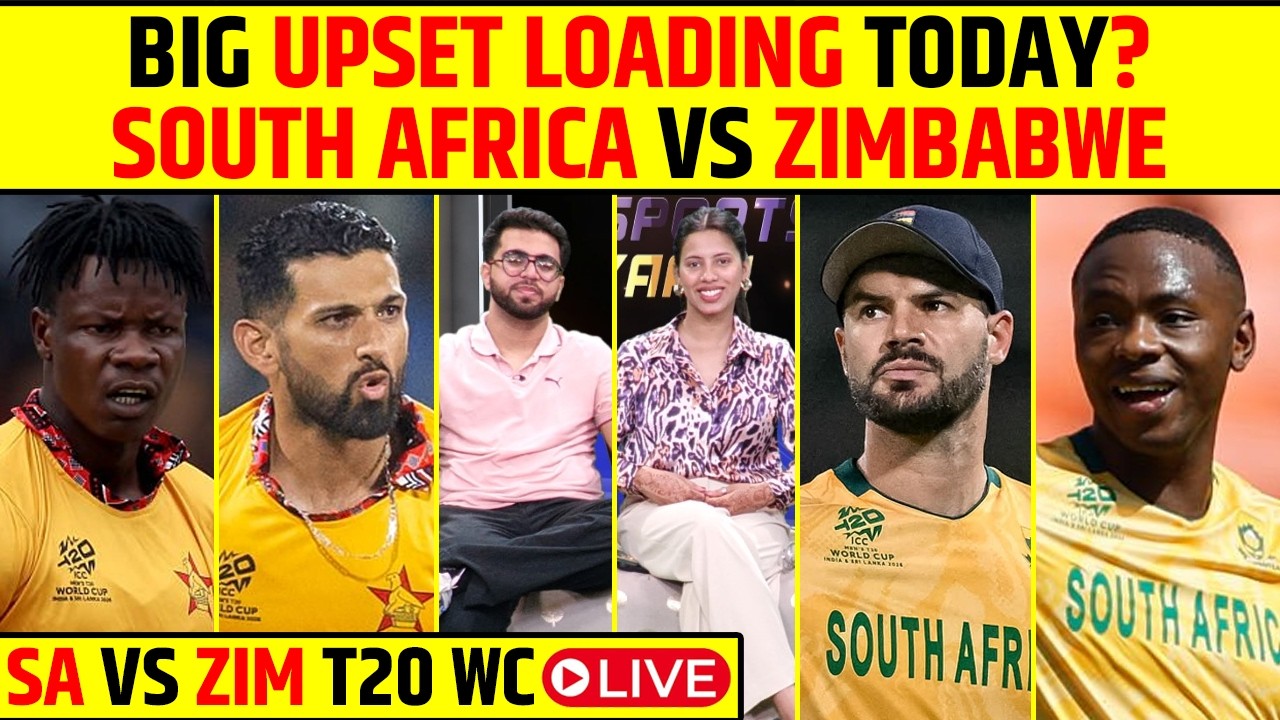 🔴SA VS ZIM T20 WC LIVE : BIG UPSET LOADING TODAY? SOUTH AFRICA VS ZIMBABWE #t20worldcup2026