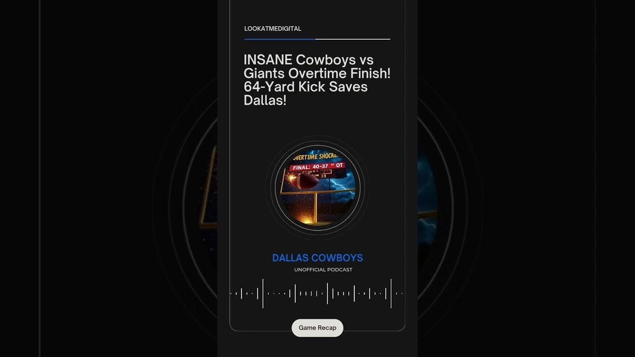 INSANE Cowboys vs Giants Overtime Finish! 64-Yard Kick Saves Dallas!