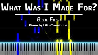 Billie Eilish - What Was I Made For (piano Cover) Tutorial By Littletranscriber