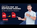Quickly Remove PDF Passwords Without Software 🔓