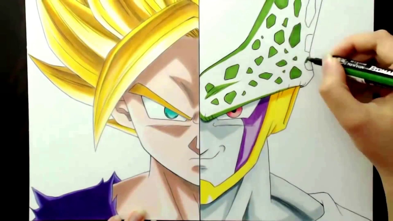 Como desenhar o Freeza de Dragon Ball Z - Curso de Desenho - Eu