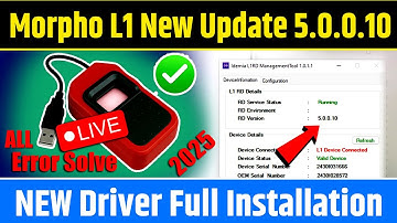 Morpho L1 Full Installation | Morpho MSO E3 RD L1 Fingerprint device RD service Full Installation
