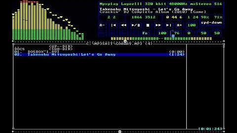Goofing around with MP3s in dosbox/mpxplay