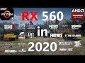 RX 560 Test in 25 Games in 2020