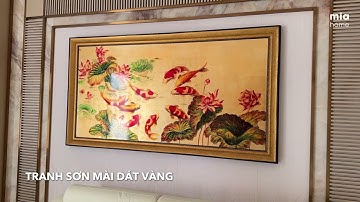 ✨ Tranh Sơn Mài Dát Vàng - Cửu Ngư Quần Hội | Biểu Tượng Cát Tường & Tài Lộc ✨
