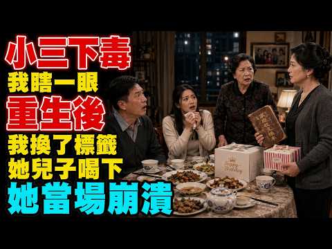 上輩子小三在我牛奶下毒，我瞎了一隻眼。重生回前一天，我把牛奶瓶換了標籤，給她兒子喝了。她在急診走廊哭的時候，我握著另一瓶牛奶站在對面……#婆媳,#女主逆袭,#情感故事,#有声小说,#完结小说