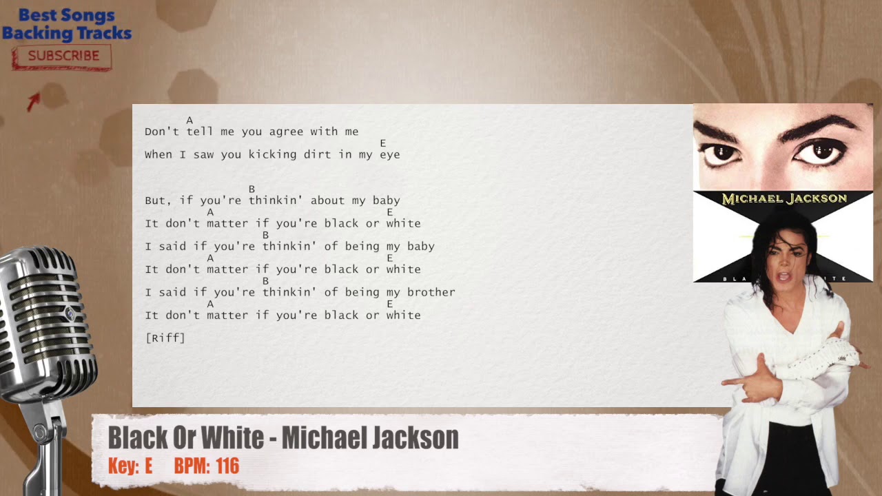 🎙 Black Or White Michael Jackson Vocal Backing Track with chords and lyrics YouTube 🎙 Black Or White Michael Jackson Vocal Backing Track with chords and lyrics YouTube