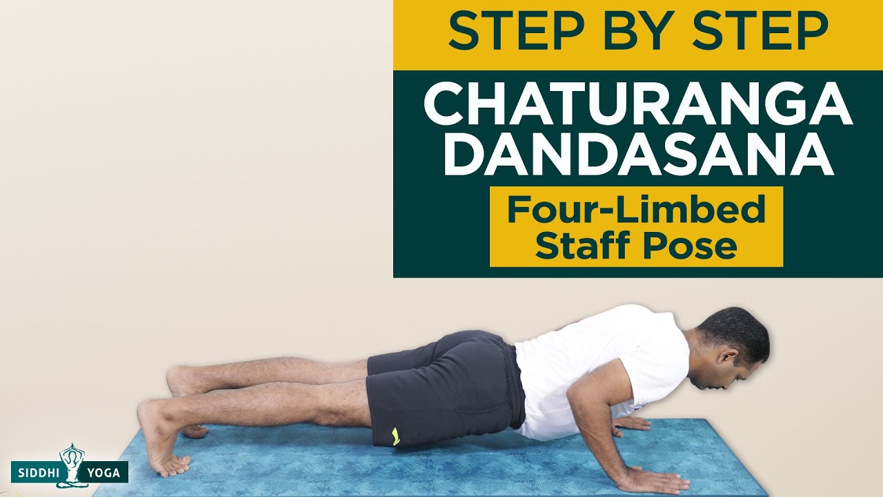 Premium Photo | Four-limbed staff pose (chaturanga dandasana) yoga postures  (asana)