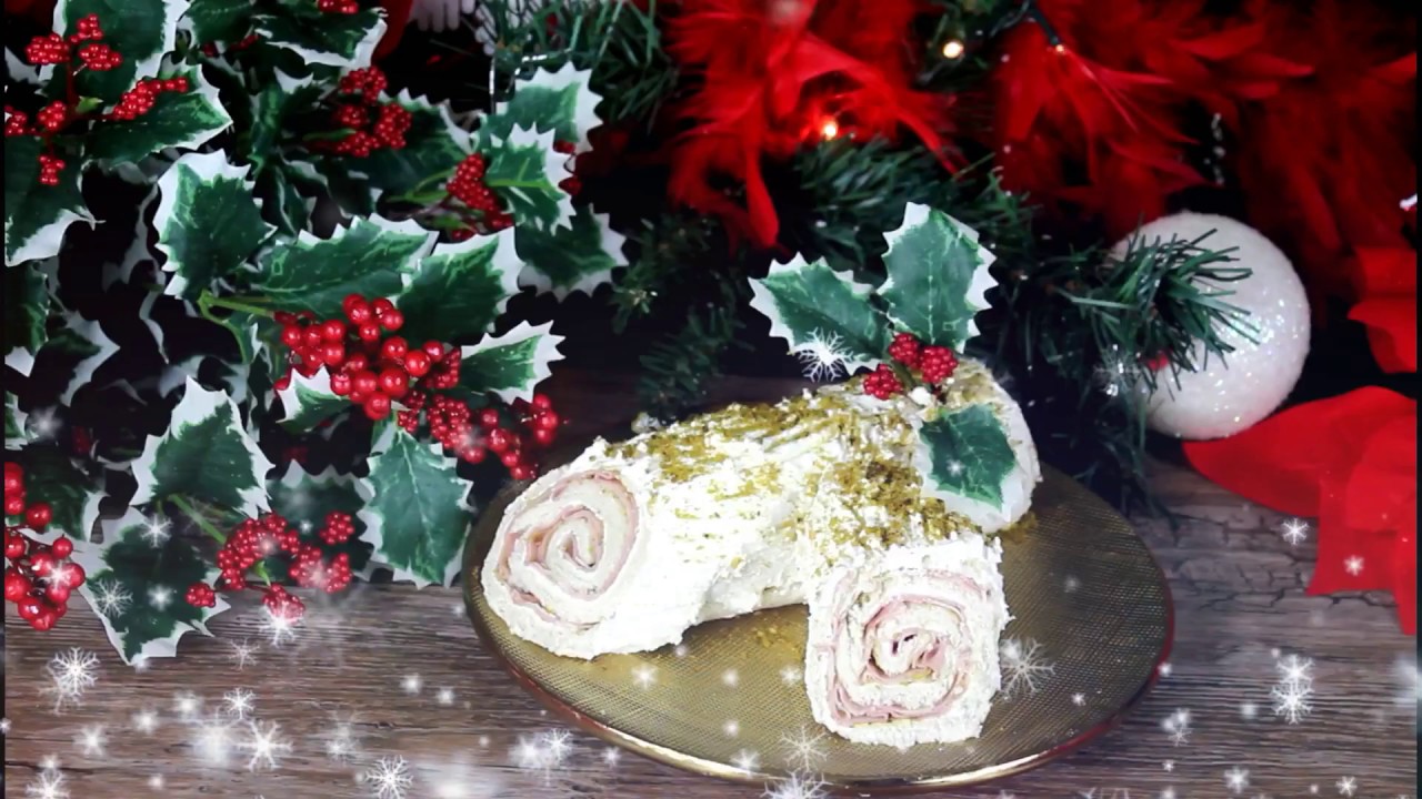 Tronchetto Di Natale Salato Di Pancarre.Tronchetto Salato Con Mortadella E Pistacchio Antipasto Di Natale Capodanno Youtube