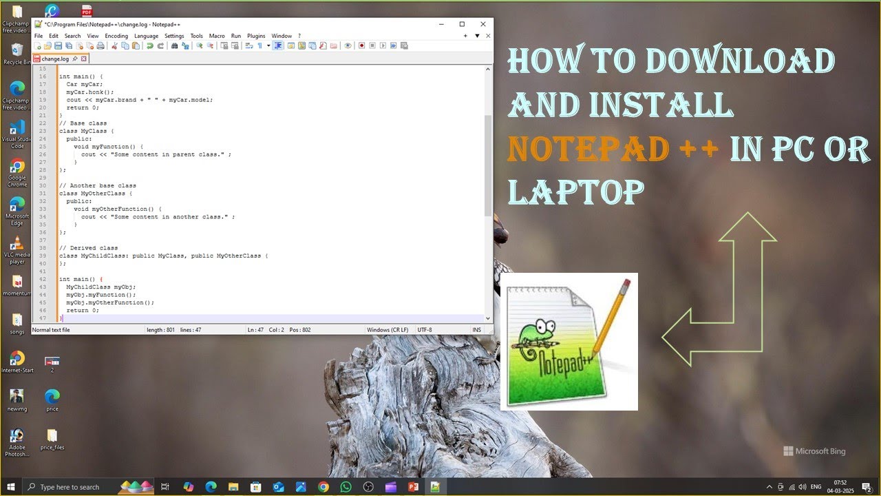 How to download and install NOTEPAD++ in pc or laptop ? - YouTube