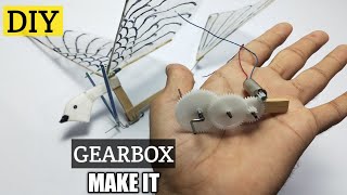 Make a flapping mechanism for ornithopter | gearbox | #ornithopter #flappingmechanism