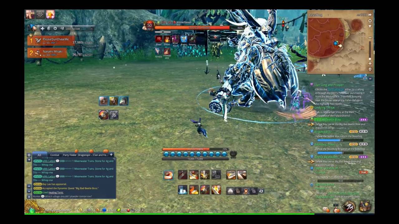 Blade & Soul Gameplay:  Killing Baylee in Beastbog No Commentary NA