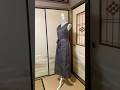 着物をリメイクしてワンピースを作ってみたら大島紬の質感を生かした昭和レトロな服ができた