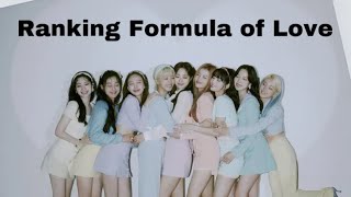 Ranking Twice’s Formula of Love Songs