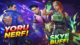 Valorant 12.05 Updates | Yoru and Clove Nerf and Skye is getting Buff