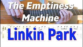 The Emptiness Machine - Linkin Park | Fingerstyle Guitar Tutorial + TABS, Sheet Music