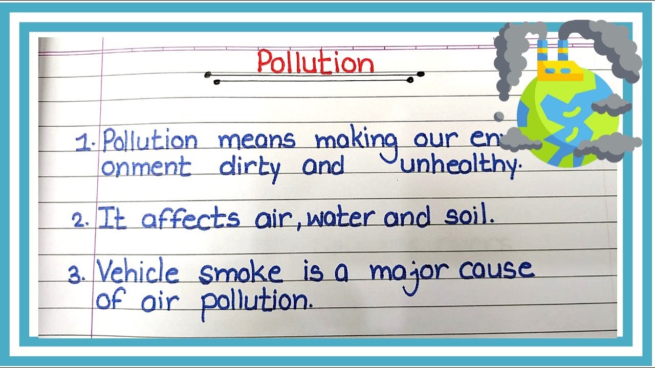 10 Easy lines on Pollution | Pollution Essay in English 10 lines | Paragraph on Pollution 10 lines