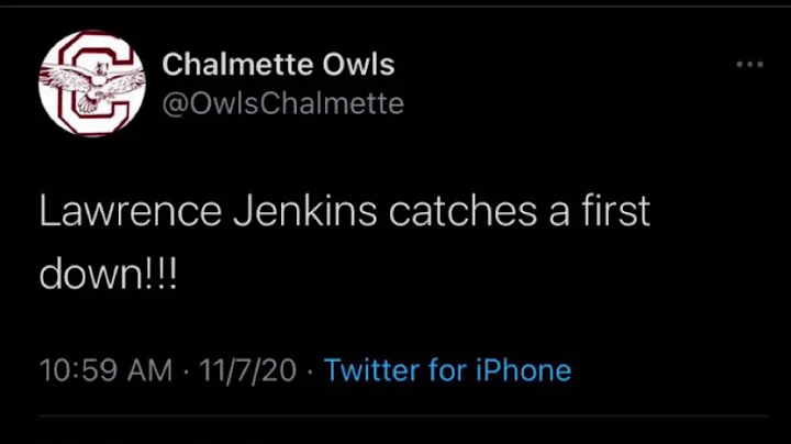 Lawrence Jenkins Senior Football Highlights