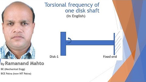 Torsional Frequency of one disk shaft standard formula