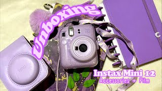 Instax Mini 12 ~ aesthetic unboxing (lilac 🔮💜👾) #fujifilm  #instaxmini #aesthetic