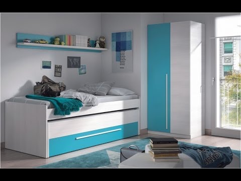 Pack de cama nido (2 camas cajon) con estante y armario juvenil ... Camas compactas juveniles ikea