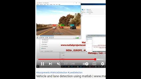 Vehicle and lane detection using matlab