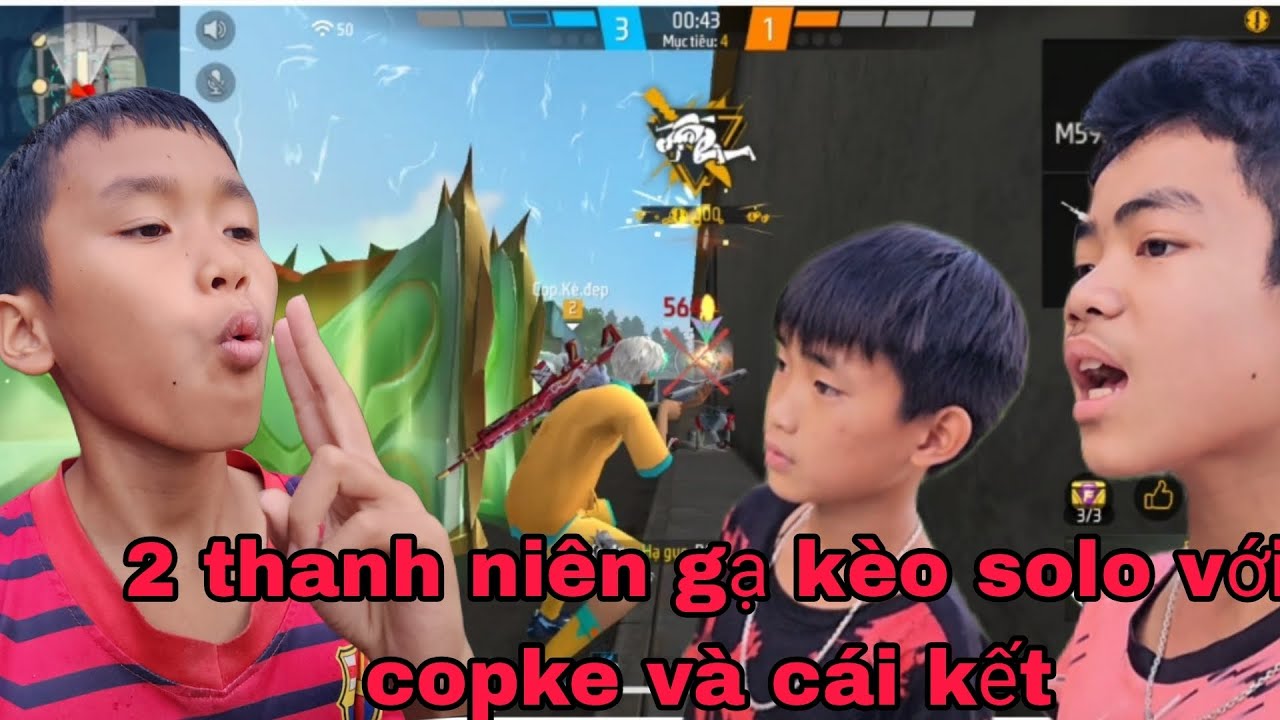 Hai thanh niên trẻ trâu gạ solo copke và cái kết ,#copke #freefire