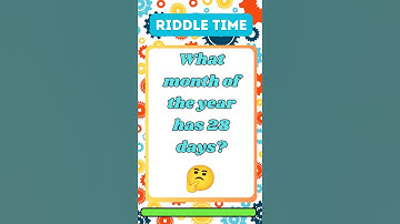 The 28-Day Month Riddle - Can You Solve It? | Riddle with Answer| Riddle Time | Short | Enigmax