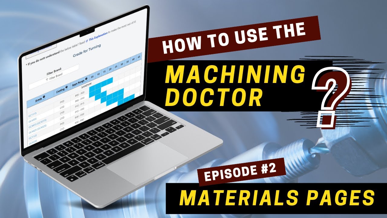 How to use the Machining Doctor - Episode 2 - Material Pages - YouTube