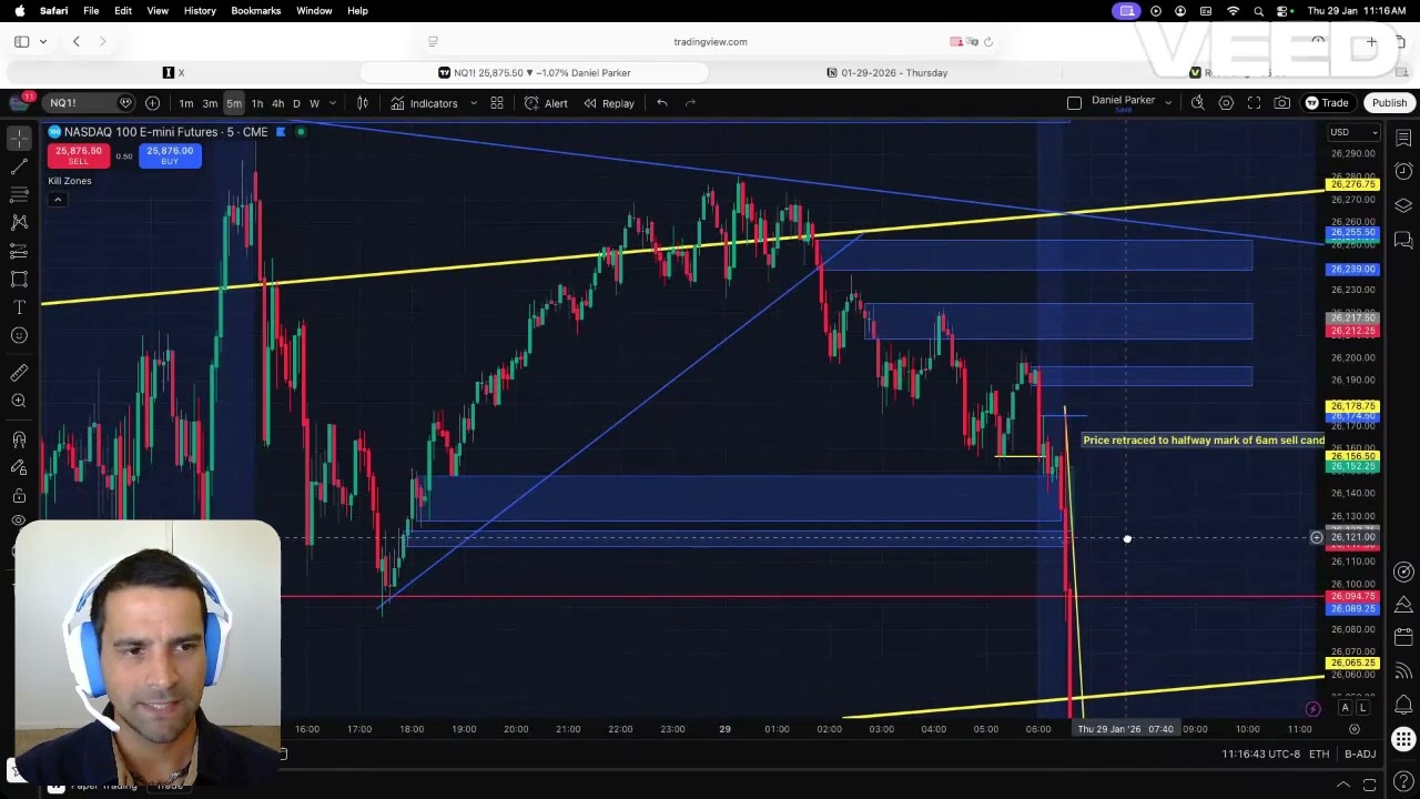Trading Journal #3 — 01/29/26 — NQ Execution Review