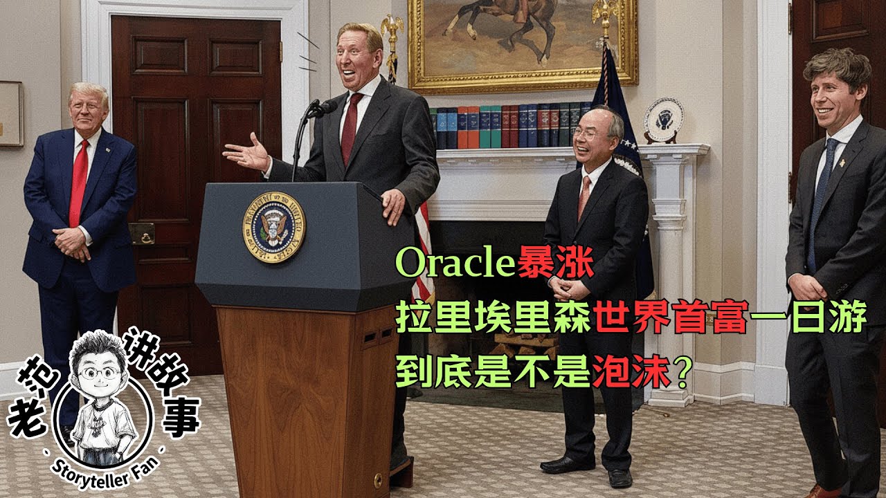 暴涨40%只当了6小时首富！揭秘Oracle创始人用财报魔术瞬间超越马斯克又迅速跌落的内幕｜拉里·埃里森 甲骨文 AI热潮 股价飙升 财富增长 云计算  世界首富