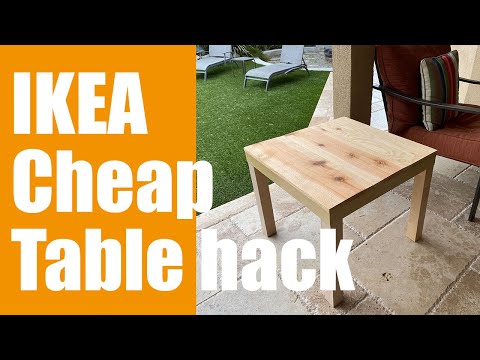 Hack an IKEA Lack table for outdoors