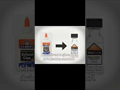 Children's glue into drinkable alcohol 🤯| #viral #edit #science #shorts