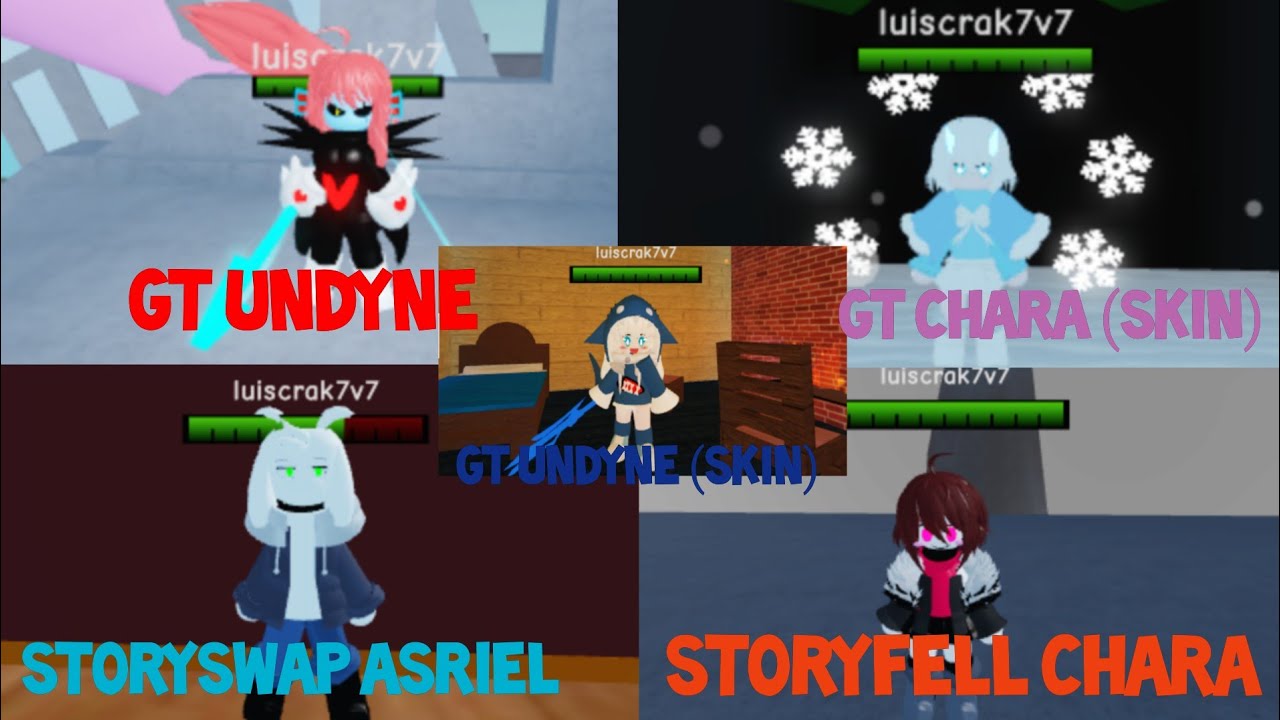 Gt Undyne Storyswap Asriel Storyfell Chara Y Skins Undertale Ultimate Timeline Roblox Youtube - chara roblox skin