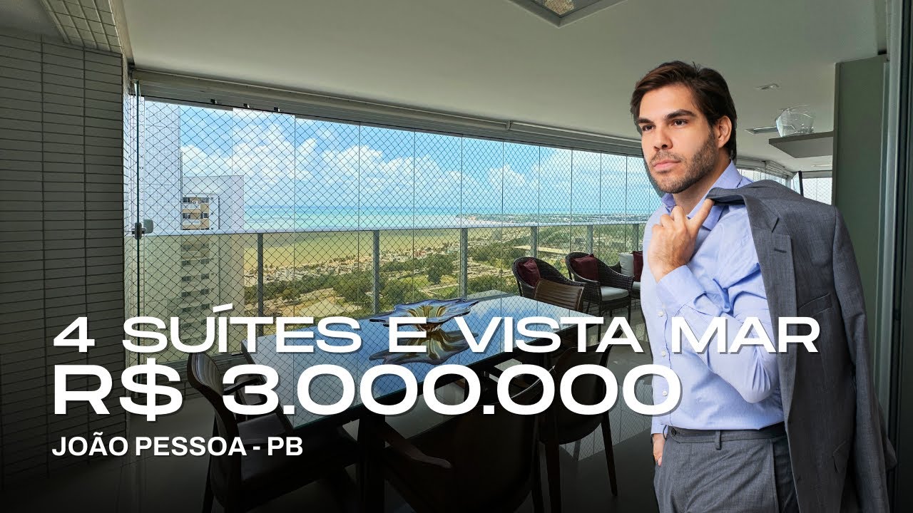 Tour com Vista mar! Andar alto no Altiplano | 247m² | 4 suítes | João Pessoa - PB