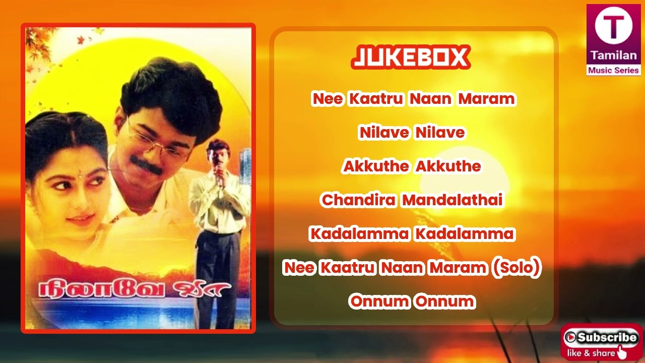 Nilaave Vaa  1998 Tamil Movie Songs  Vijay  Suvalakshmi  Vidyasagar