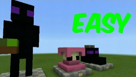 How to build Enderman, Shulker, Ender dragon head mini statue in Minecraft. FLEPPY PLAYZZZ