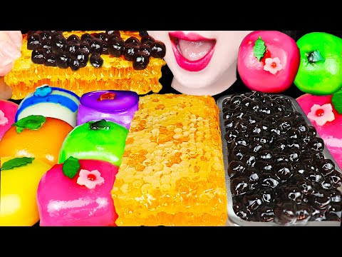 ASMR BOBA <strong>PEARLS</strong> HONEYCOMB 보바 벌집꿀 먹방 MUKBANG