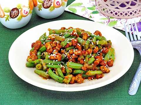 СТРУЧКОВАЯ ФАСОЛЬ тушеная с овощами! Как приготовить стручковую фасоль?!