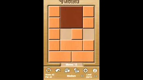 Klotski Medium Level 23 of 74 par solution