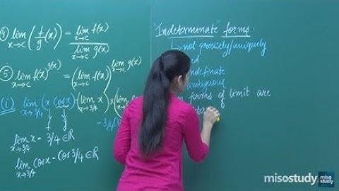 Limits and Derivatives -Indeterminate forms-1: Math for JEE Main Advanced & CBSE | Misostudy
