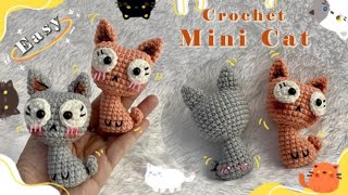 CROCHET KEYCHAIN : How to Crochet Cat 😺💕 Cute and Simple Cat Amigurumi | Crochet Animal 😻